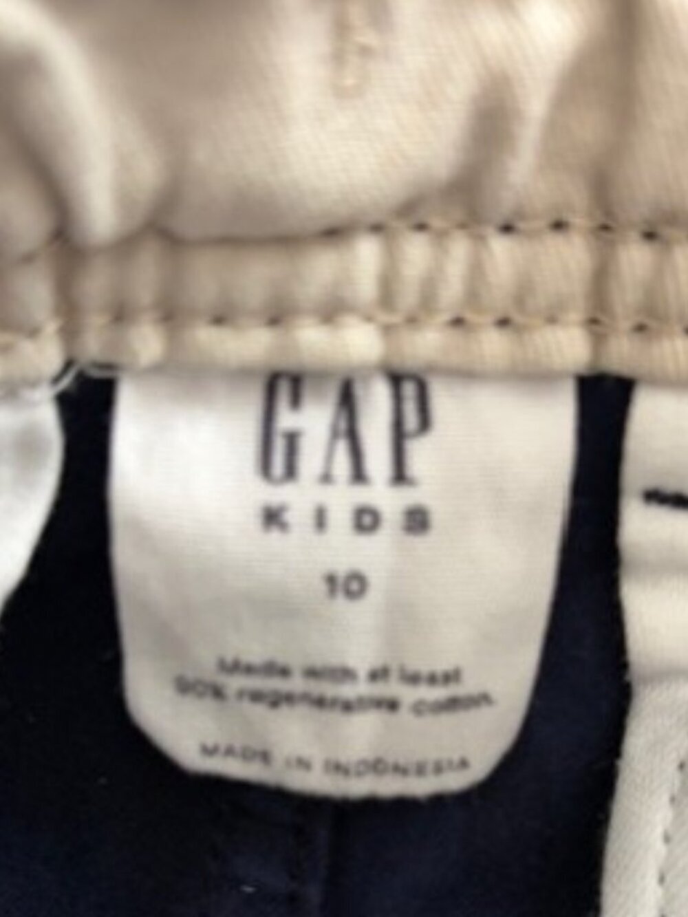 GAP Kids Boys 10 Cargo Shorts Navy Adjustable Waist Button Zip - Picture 4 of 4